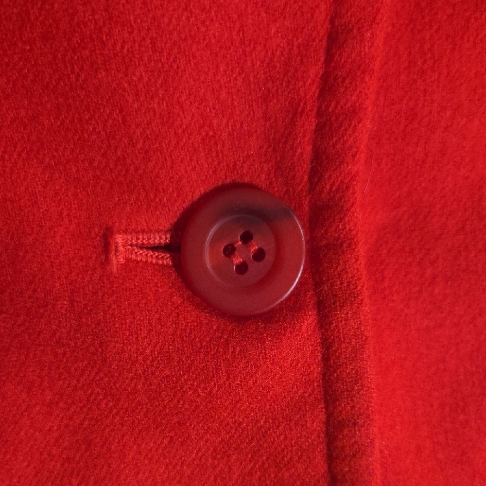 Pendleton Women Blazer Size 12 Solid Red One Butt… - image 5